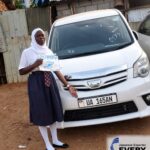 Customer in Uganda with a Japanese used TOYOTA NOAH supplied through EVERYCAR.jp