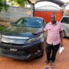 Customer in Uganda with a Japanese used TOYOTA HARRIER supplied by EVERYCAR.jp