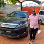Customer in Uganda with a Japanese used TOYOTA HARRIER supplied by EVERYCAR.jp