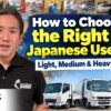 EVERY TRADING CEO Yuichiro Watabe explaining how to choose between light, medium and heavy-duty Japanese used trucks