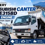 Mitsubishi Canter U-FE315BD 4D32 dump truck exported from Japan to Tanzania