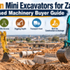 Mini excavator Zambia buyer guide comparing 3 ton and 5 ton Japanese used excavators for construction, drainage and foundation work
