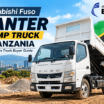 Mitsubishi Fuso Canter dump truck for construction work in Tanzania