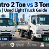 Hino Dutro 2 ton 3 ton trucks compared for Tanzania