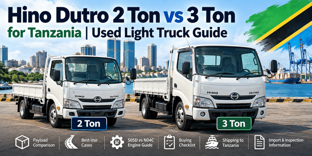 Hino Dutro 2 ton 3 ton trucks compared for Tanzania