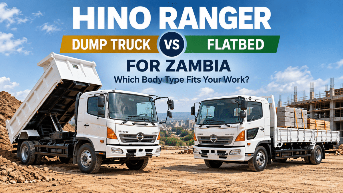 Hino Ranger Zambia dump truck vs flatbed comparison