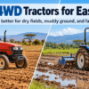 2WD vs 4WD tractors for East Africa buyer guide comparing Japanese used farm tractors on dry and muddy farmland